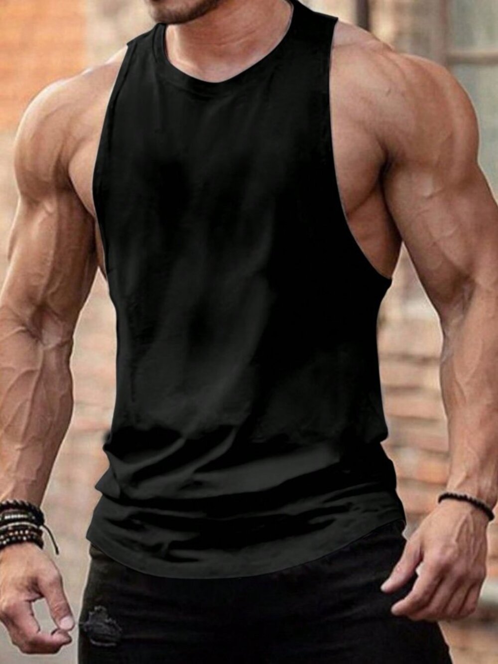 Black Casual Men's T-Shirt